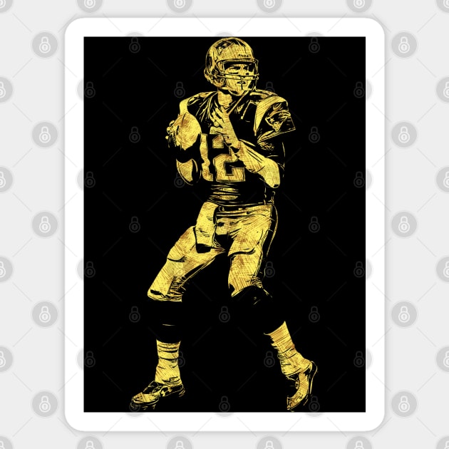 UNIQUE Football Player abstract artwork / Great Gift Idea for Dad, Husband or Boyfriend Sticker by Naumovski